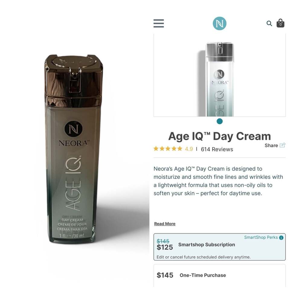 Neora Age IQ Day Cream Anti-Aging Moisturizer 1 fl oz / 30 mL